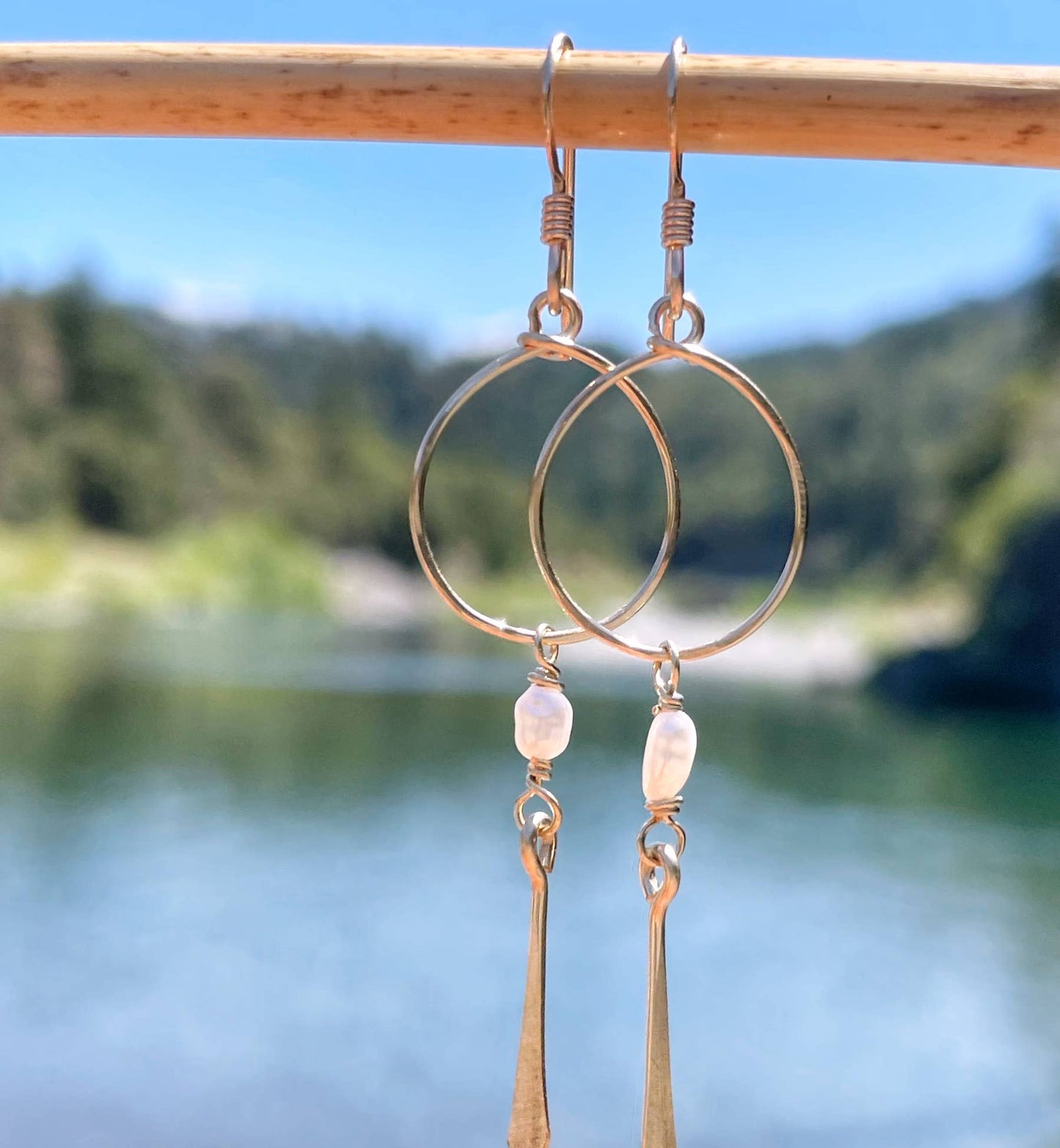 Baby Hoop Pearl Spike | 14kt Gold Filled, Sterling Silver