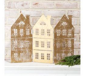 Gold Trifold Metal House