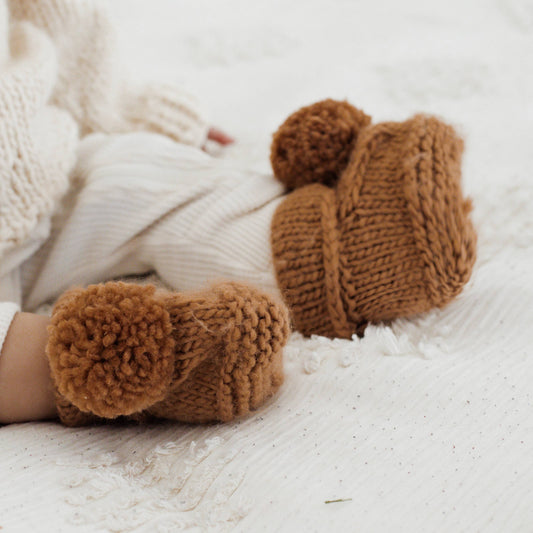 Garter Stitch Baby Booties