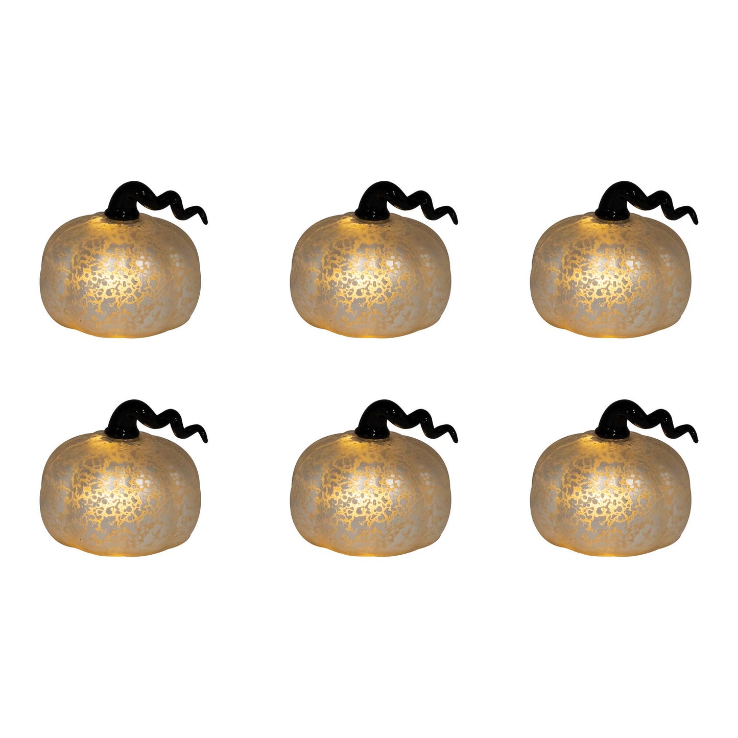 LED Mini Glass Pumpkins