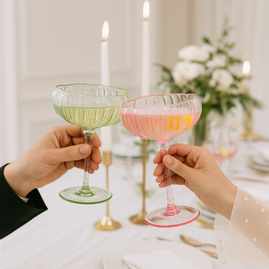 Flower Coupe Cocktail Glasses