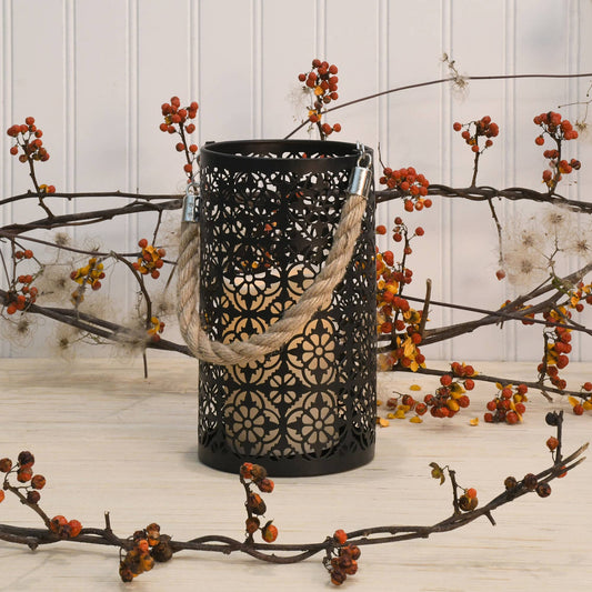 Metal Lantern w/ Candle