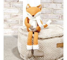 Knit Stuffed Sitting Fox