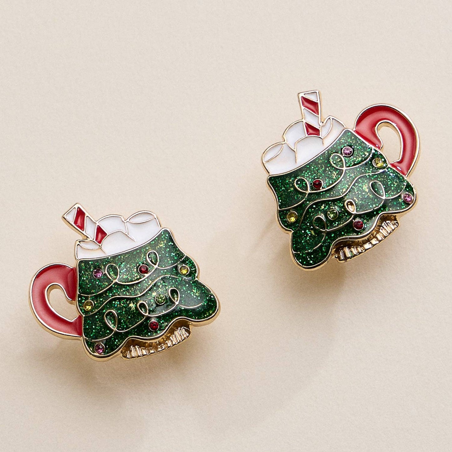 Christmas Tree Mug Earrings
