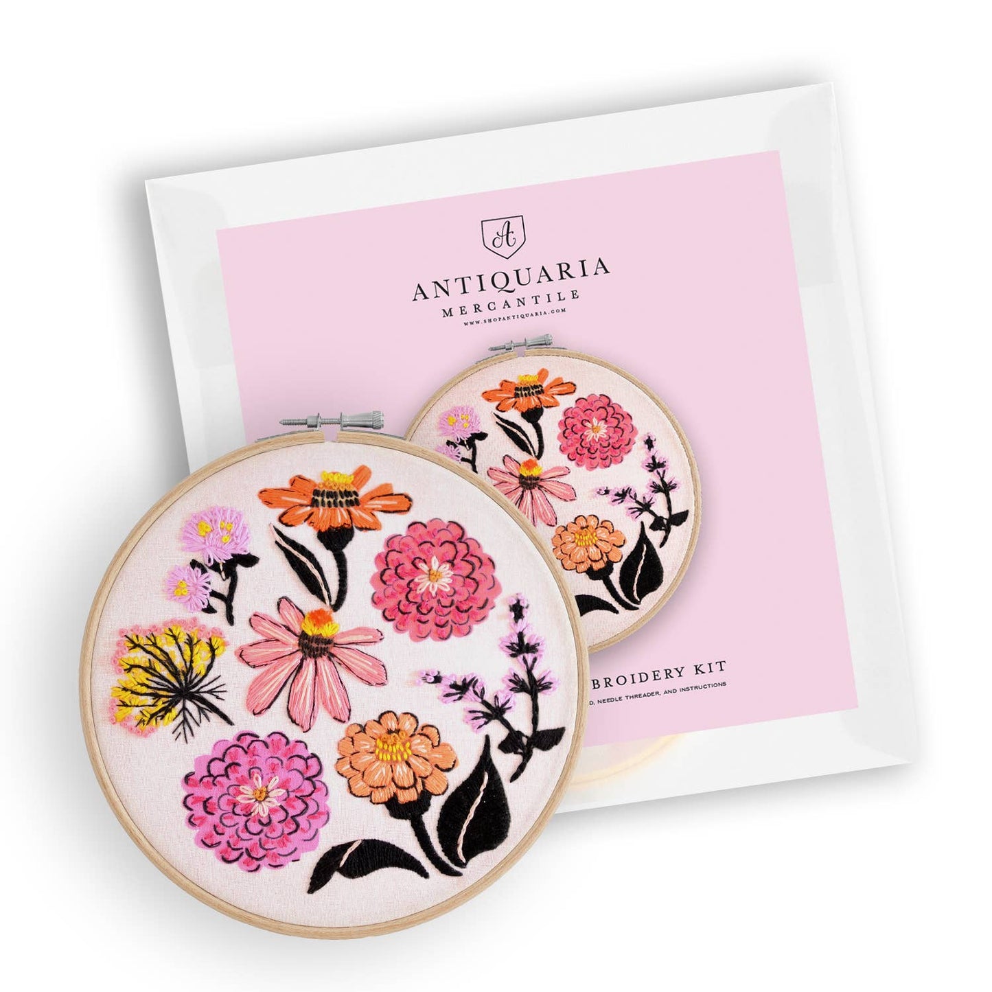 Zinnia Embroidery Kit