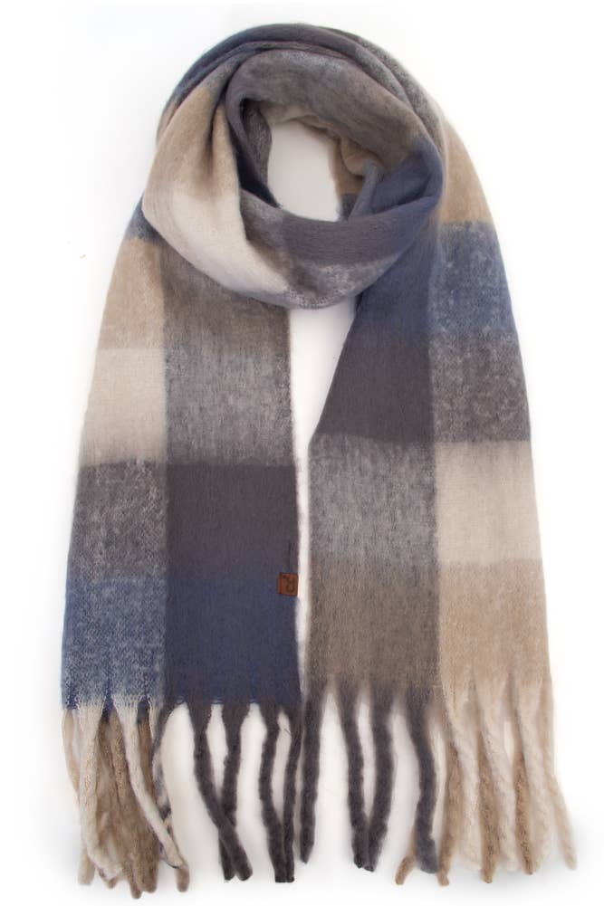 Multi Color Plaid Scarf