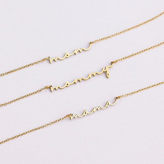 Cursive Familial Necklaces