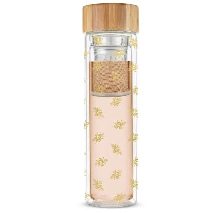 Insulated Glass Travel Mug w/ Infuser