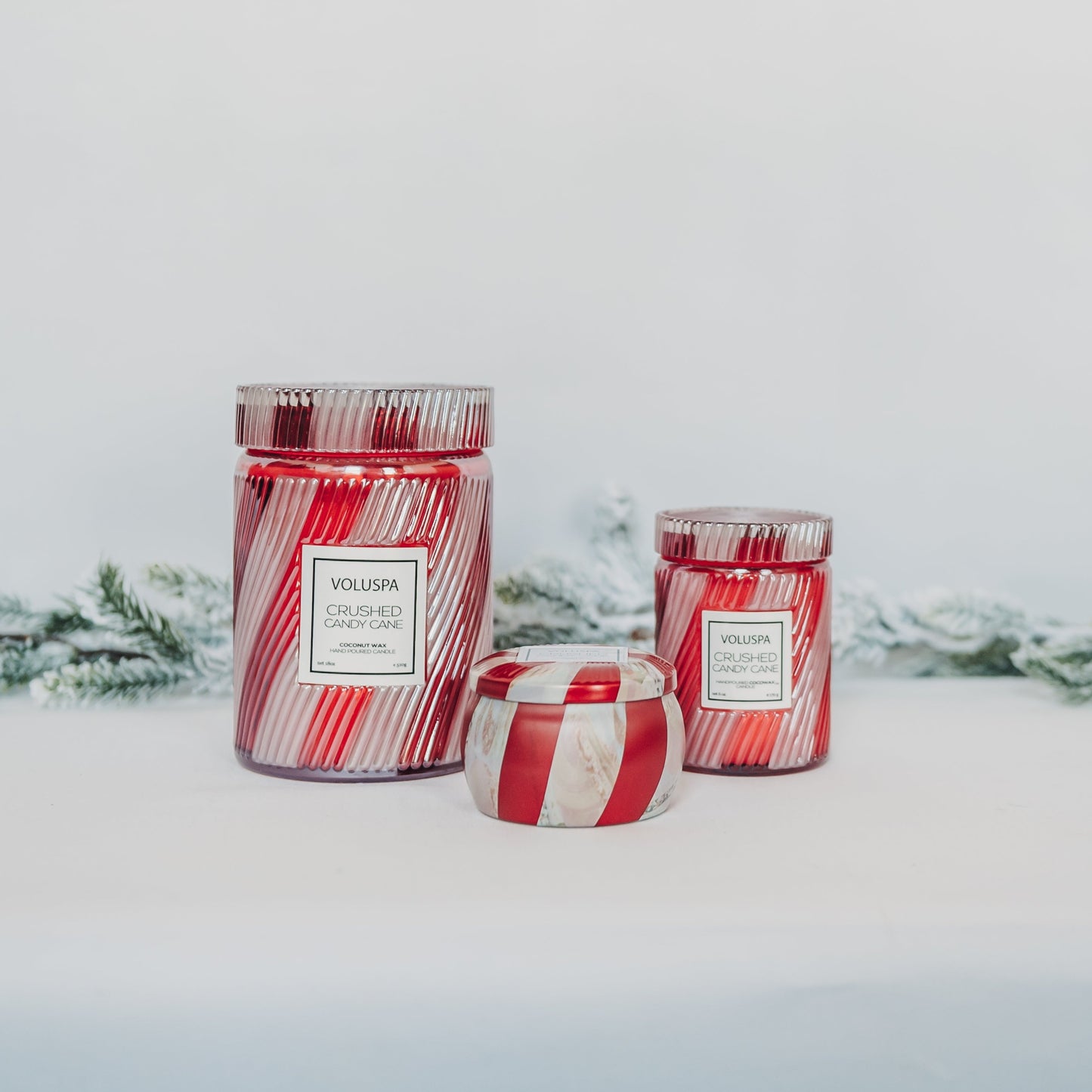 Crushed Candy Cane Candles