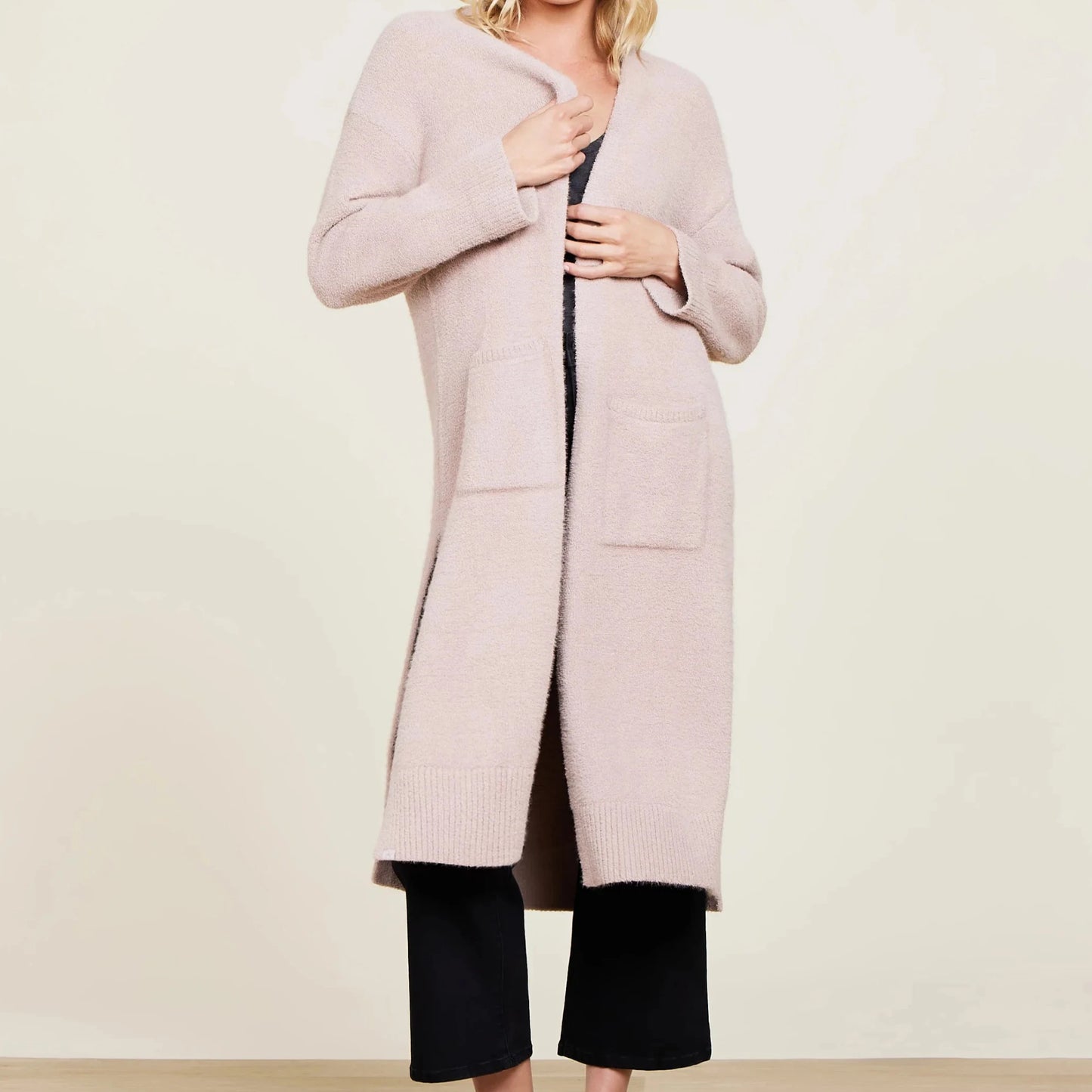 CozyChic Luxe High Slit Cardigan