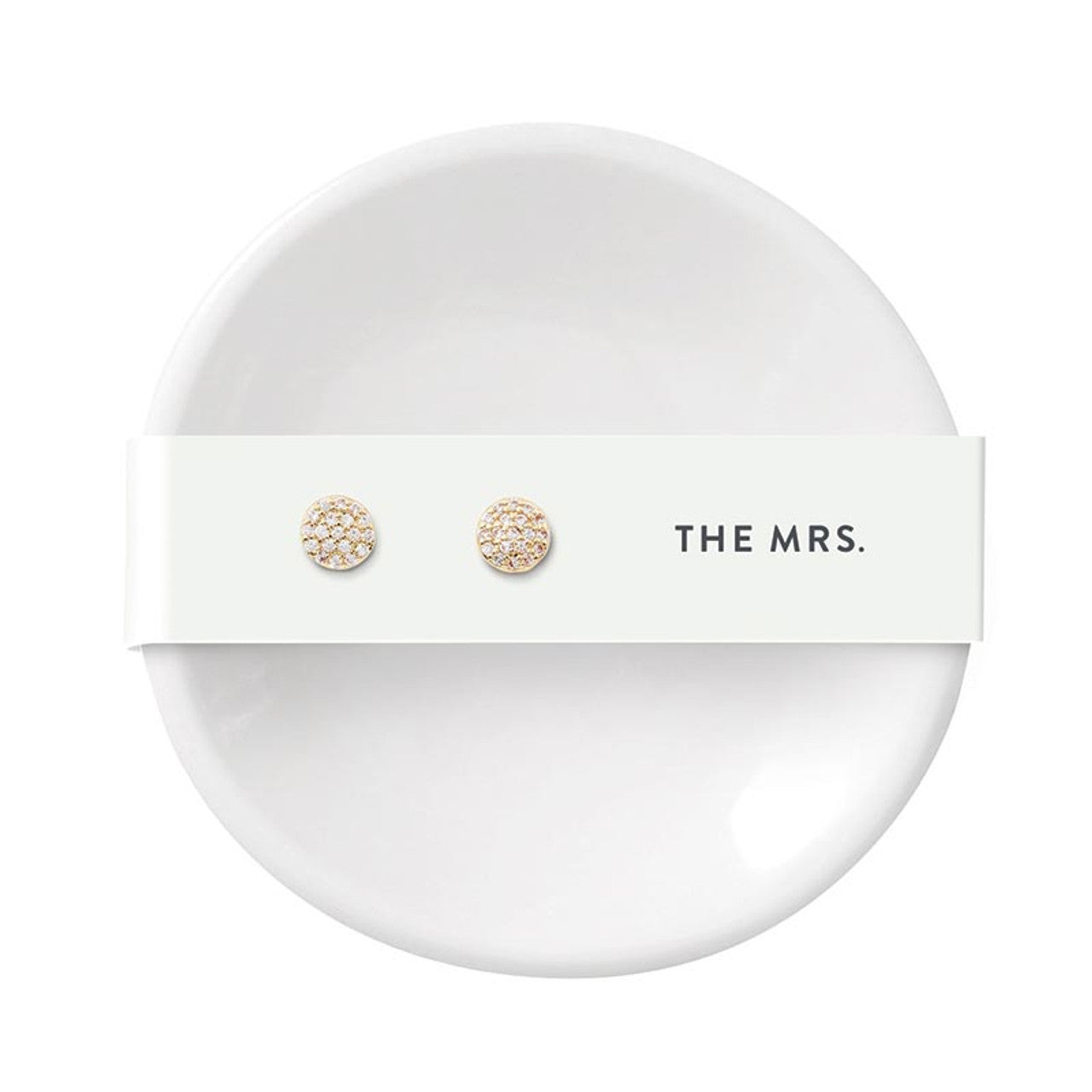 The Mrs. Ceramic Ring Dish & Earrings