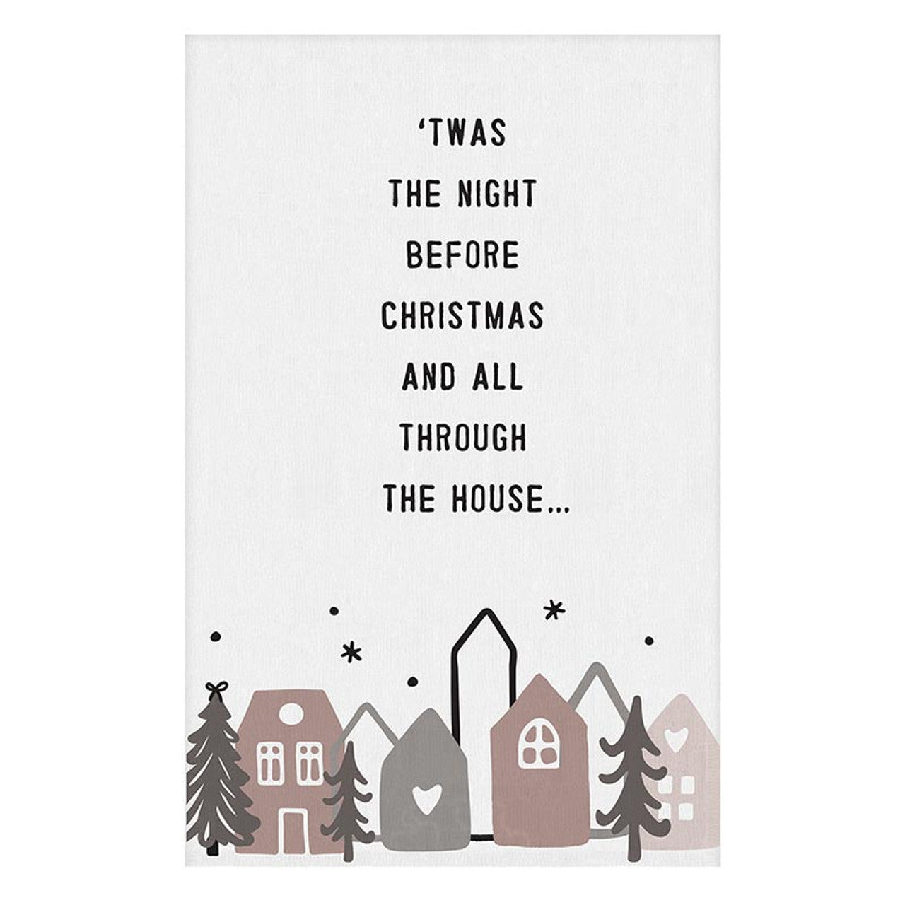 Twas The Night Holiday Tea Towel