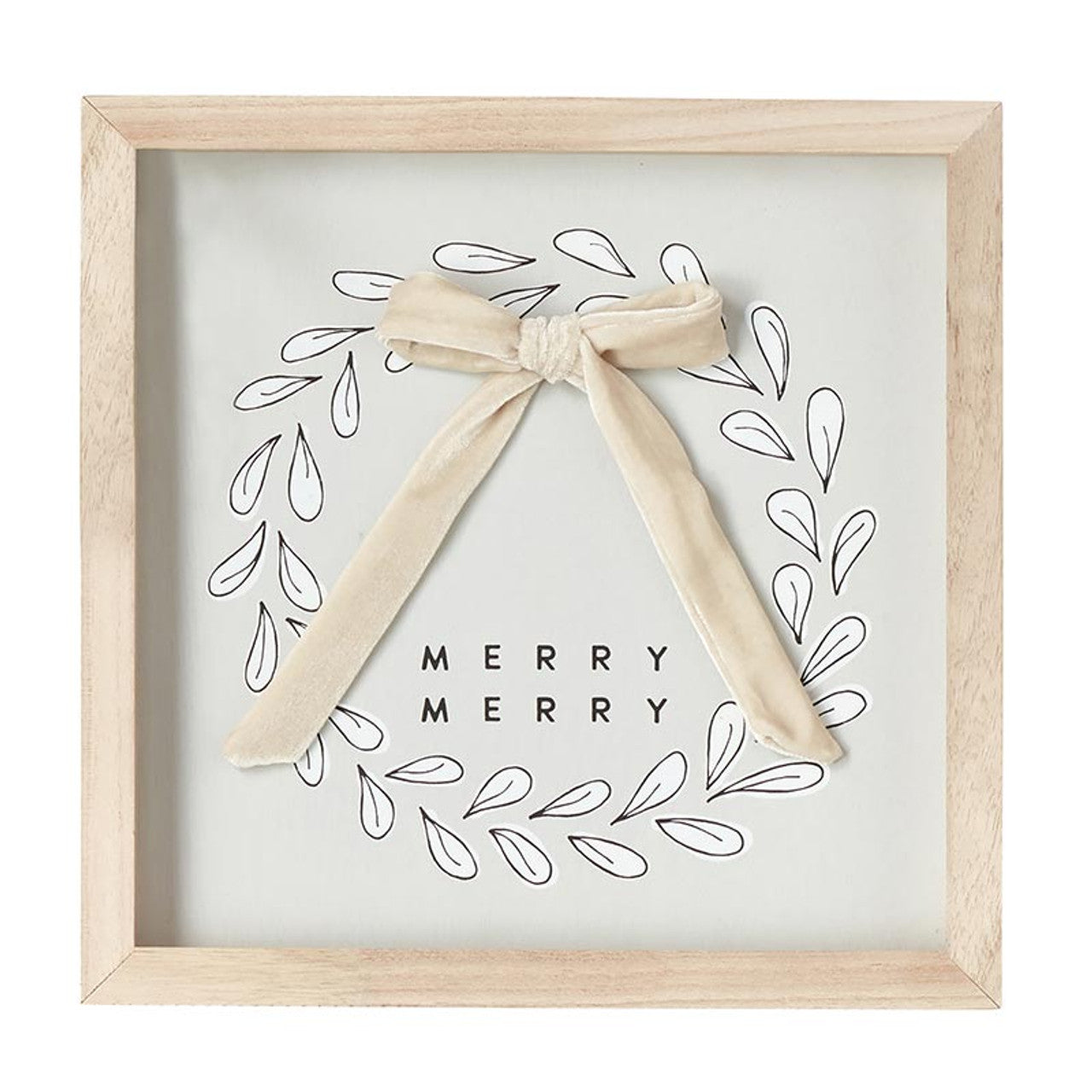 Merry Wreath Wall Sign