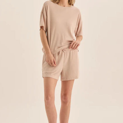 Olivia Waffle Lounge Short Set