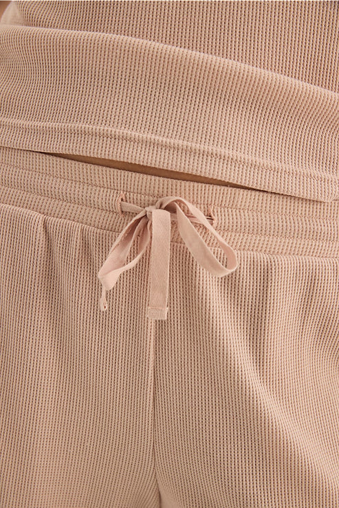 Olivia Waffle Lounge Short Set