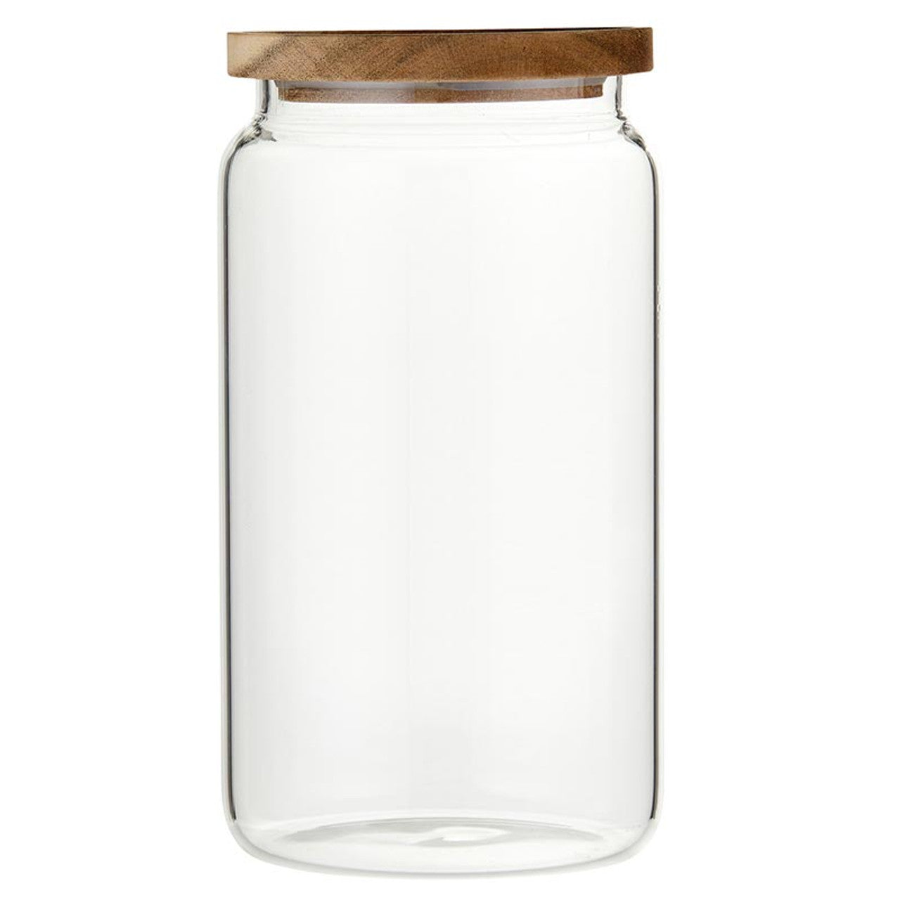 Glass Coffee Canister w/ Wood Lid