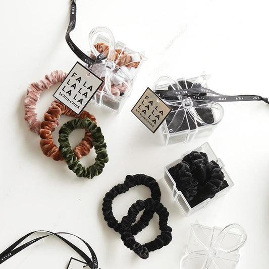Velvet Present Scrunchie Set