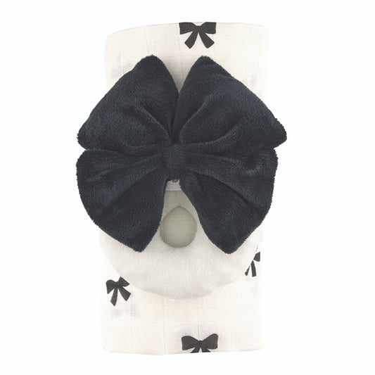 Bow Swaddle w/ Plush Bow Rattle