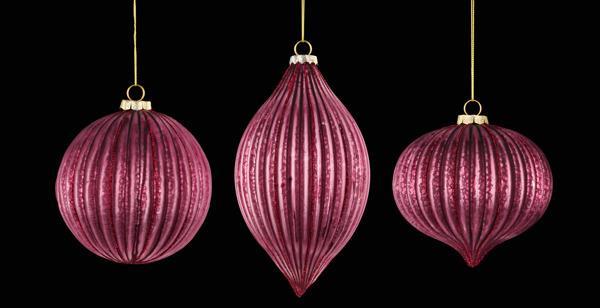Mercury Burgundy Ornaments