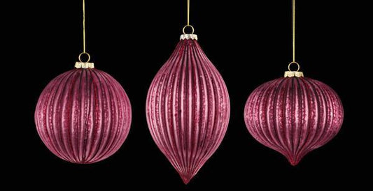 Mercury Burgundy Ornaments