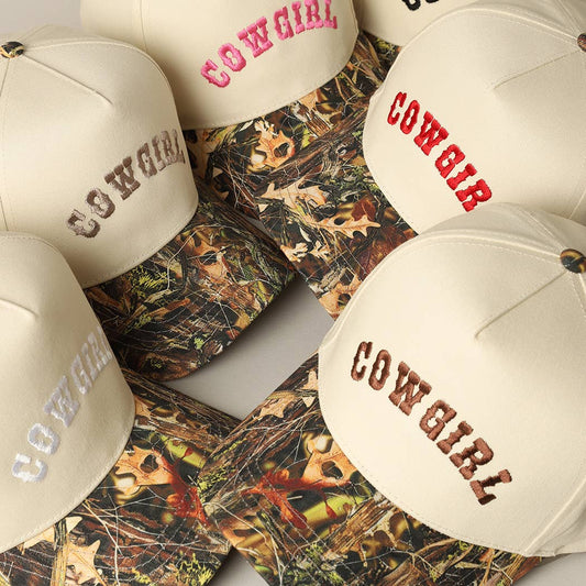 Cowgirl Embroidered Trucker Hat