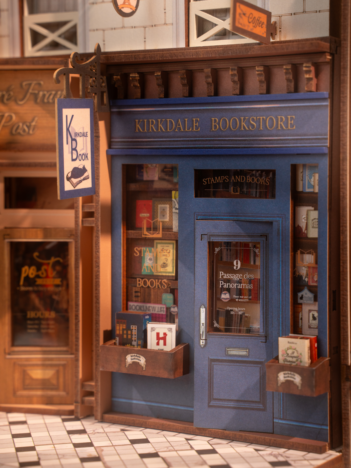 DIY Book Nook Kit: Paris Arcade Date w/ Dust Cover