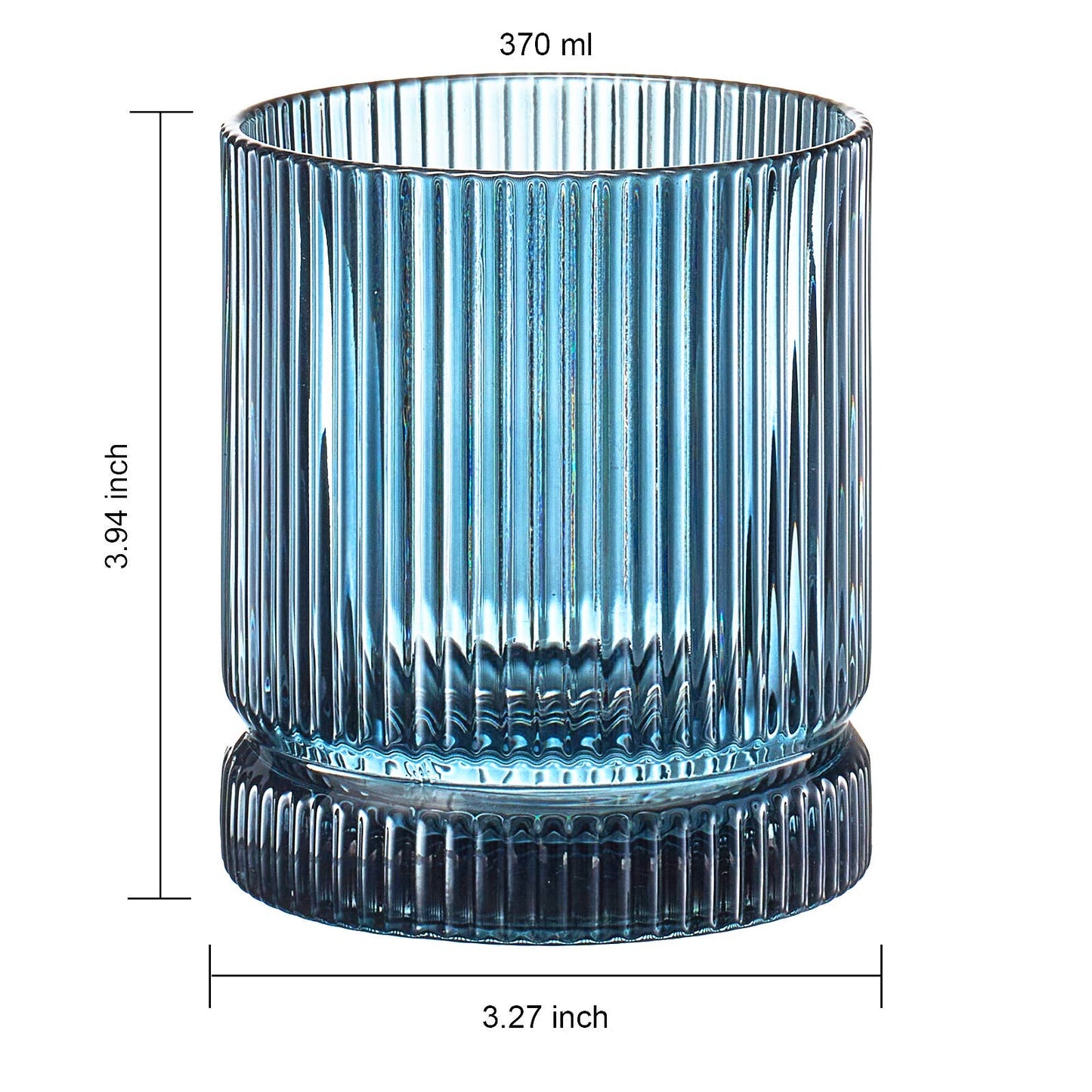 Ribbed Whiskey Drinking Glasses