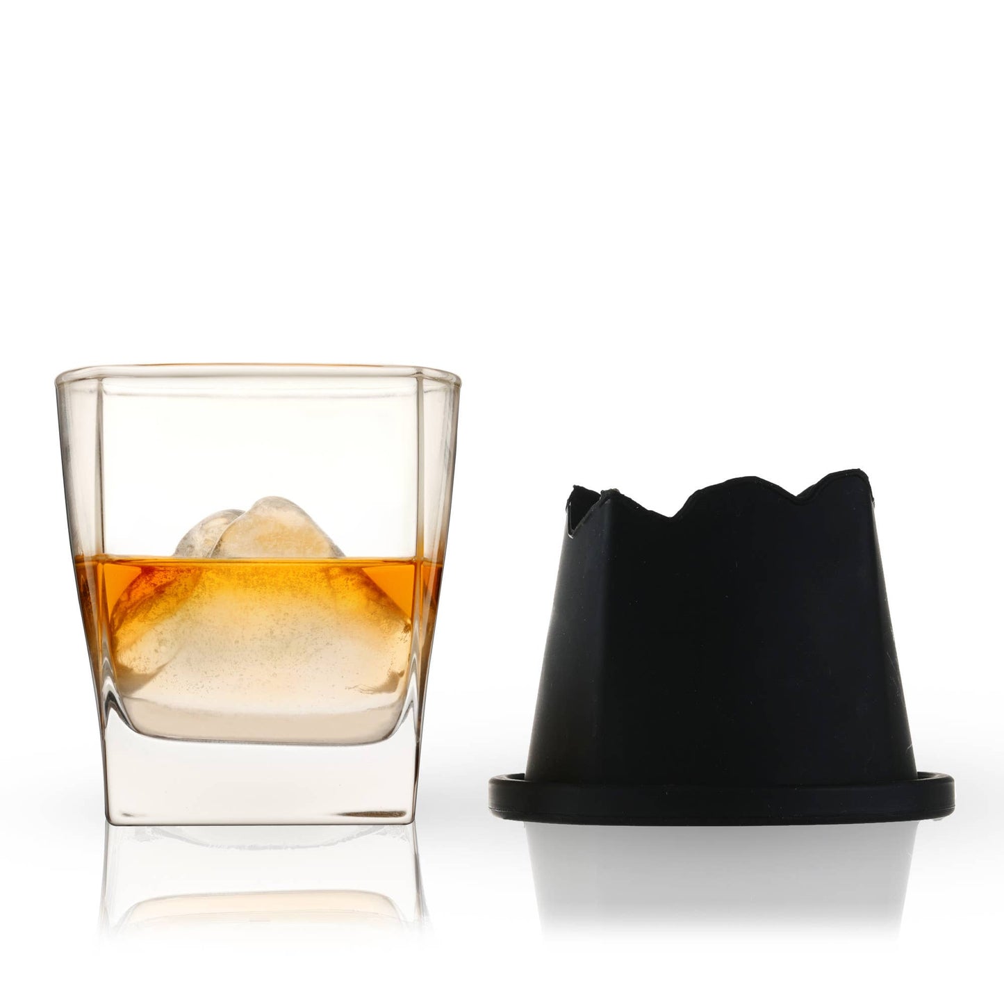 Glacier Ice Mold & Crystal Whiskey Glass
