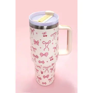 40 oz. Cherry + Bow Tumbler