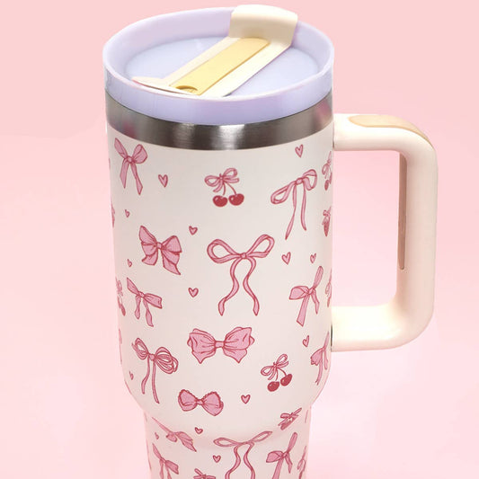 40 oz. Cherry + Bow Tumbler