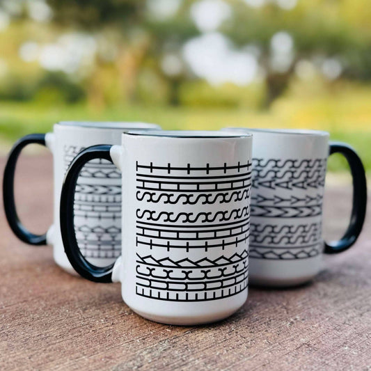 Sassy Tire Track Mugs