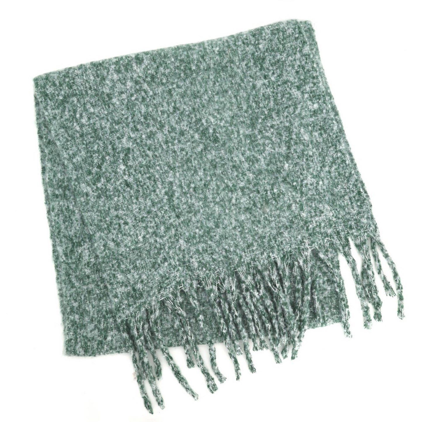 Oversized Melange Fringe Oblong Scarf
