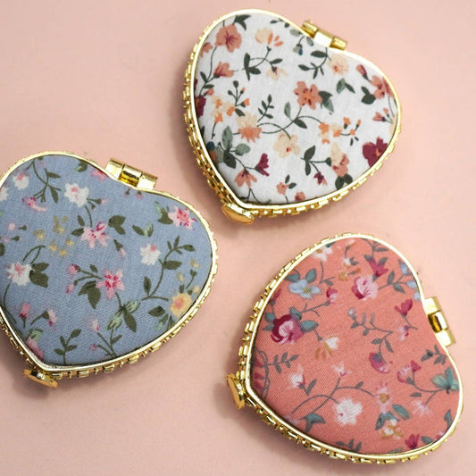 Travel Compact Floral Mirror