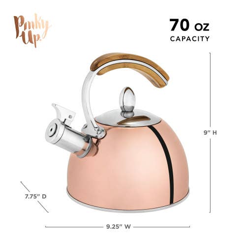 Presley Rose Gold Classic Whistling Tea Kettle