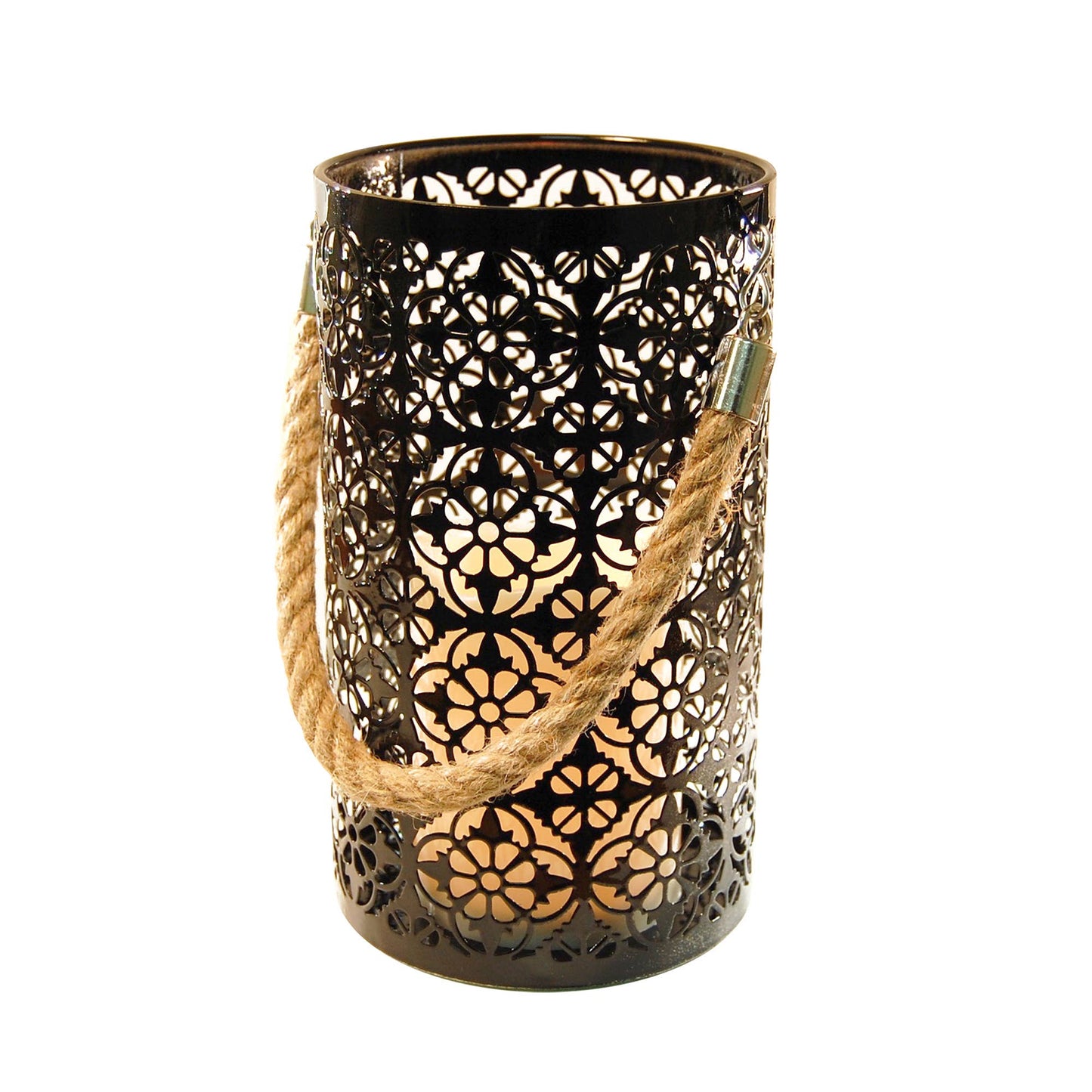 Metal Lantern w/ Candle