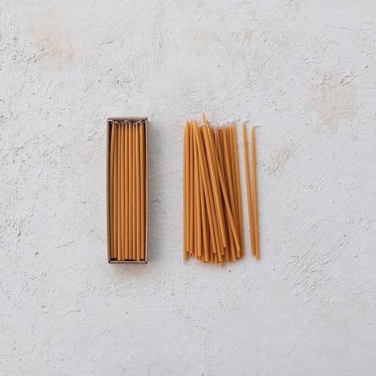 Unscented Orange Thin Taper Candles