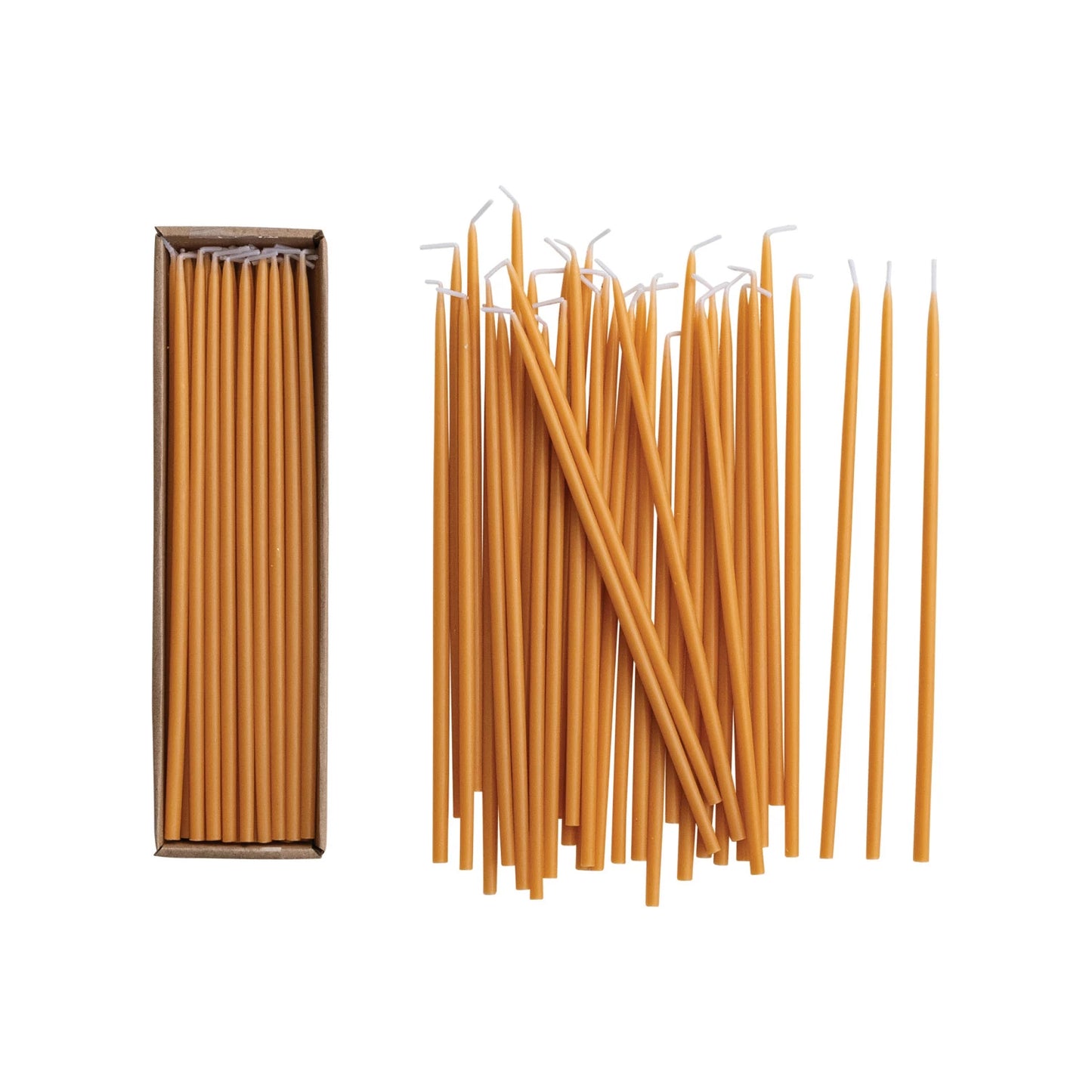 Unscented Orange Thin Taper Candles