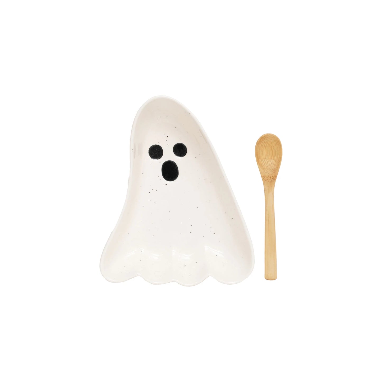 Ghost Shaped Dish w/ Spoon
