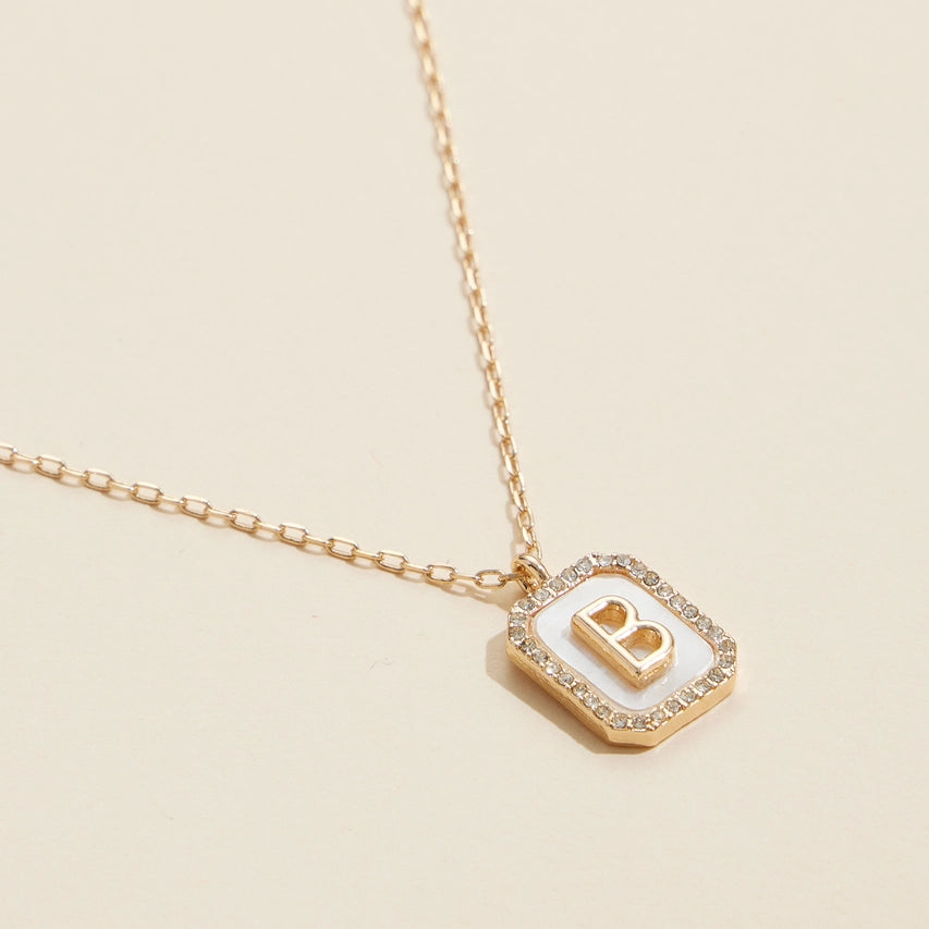 Initial Shell Charm necklaces