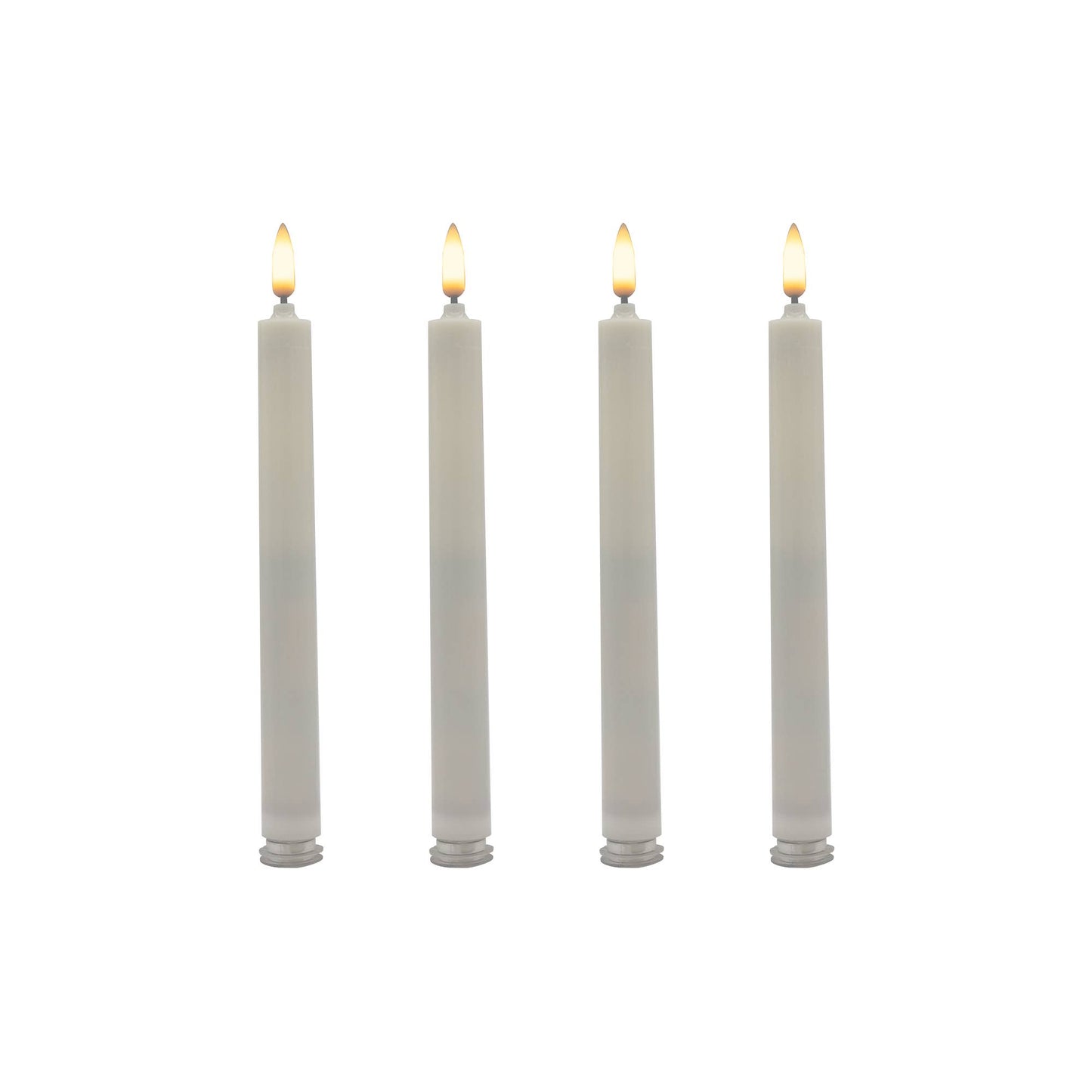 White Taper Candles S/4