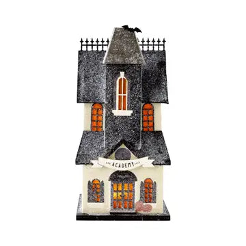 Spooky Lighted Village Paper Houses