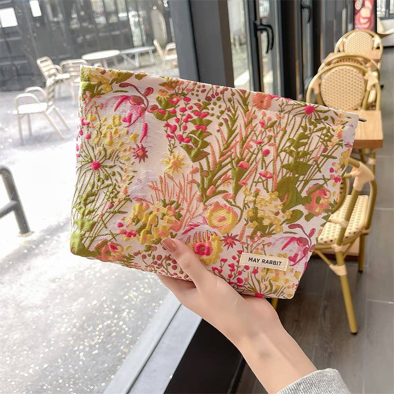 Travel Embroidered Cosmetic Pouches