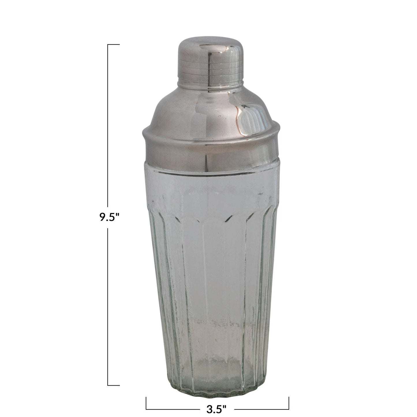 Glass + Stainless Steel Cocktail Shaker