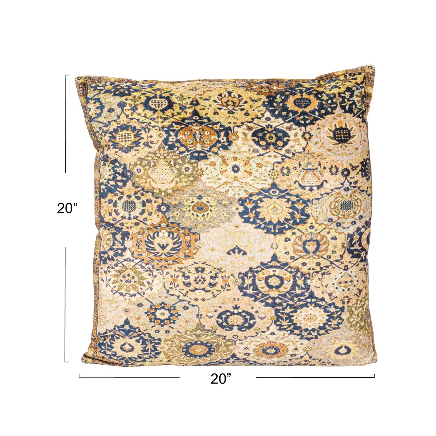 Bohemian Blue Velvet Pillow