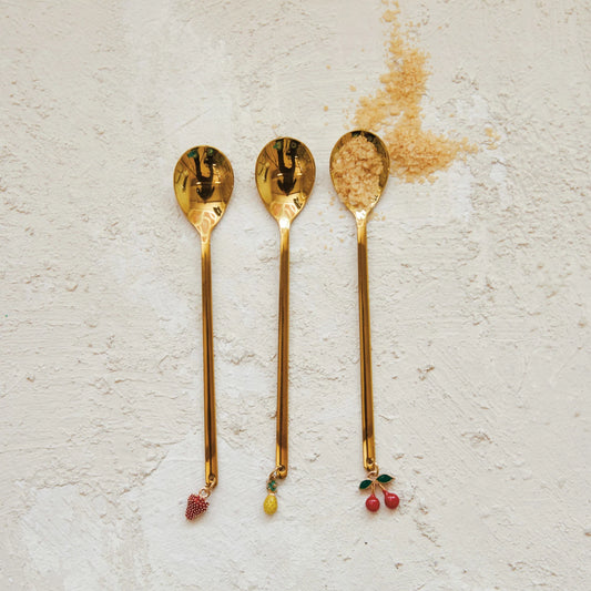 Cocktail Spoon w/ Fruit Charm