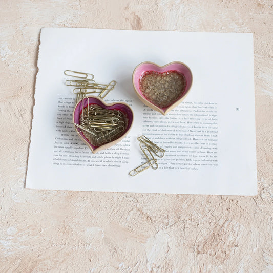 Lava Crackle Glaze Heart Dish