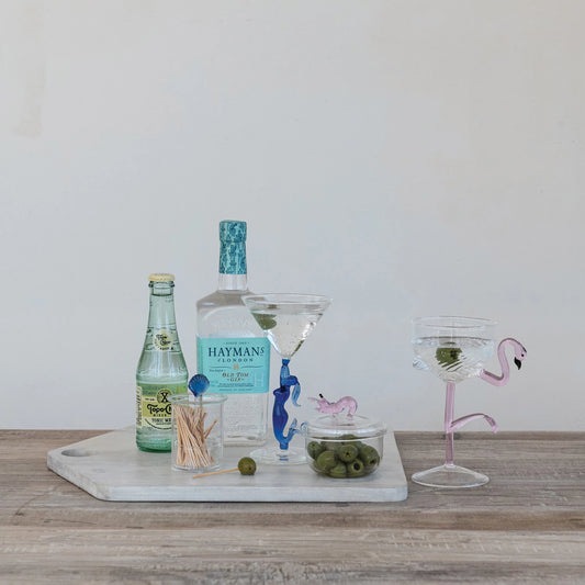 Hand-Blown Flamingo Wine Glass