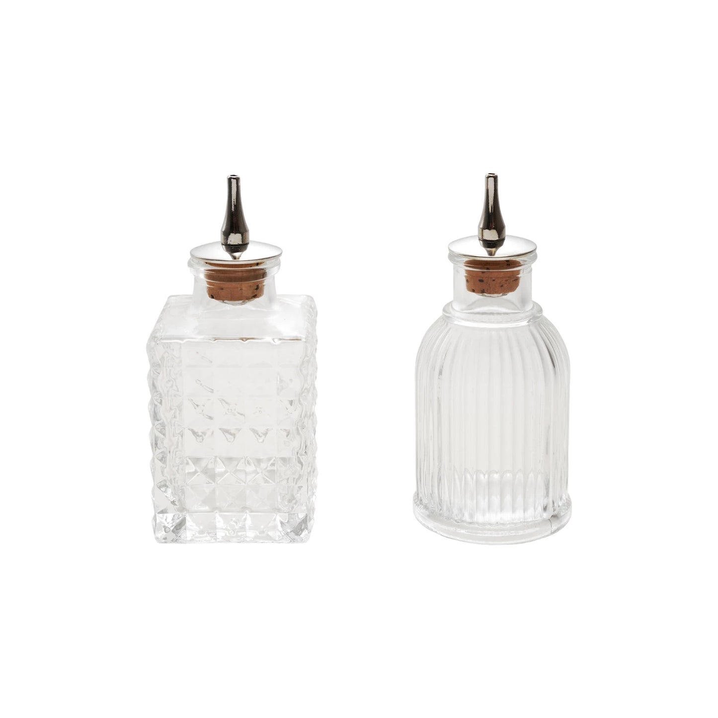 Pressed Glass Bitters Bottle w/ Spout