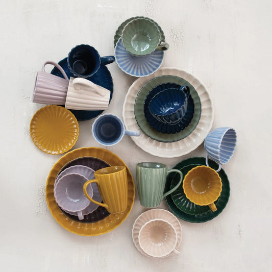 Lavender Ribbed Tall Mug