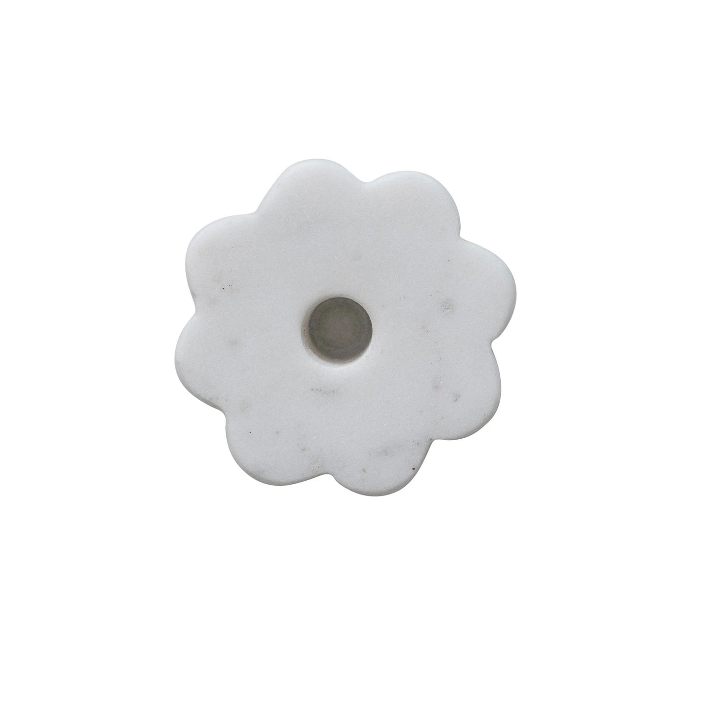 Marble Flower Taper Holder